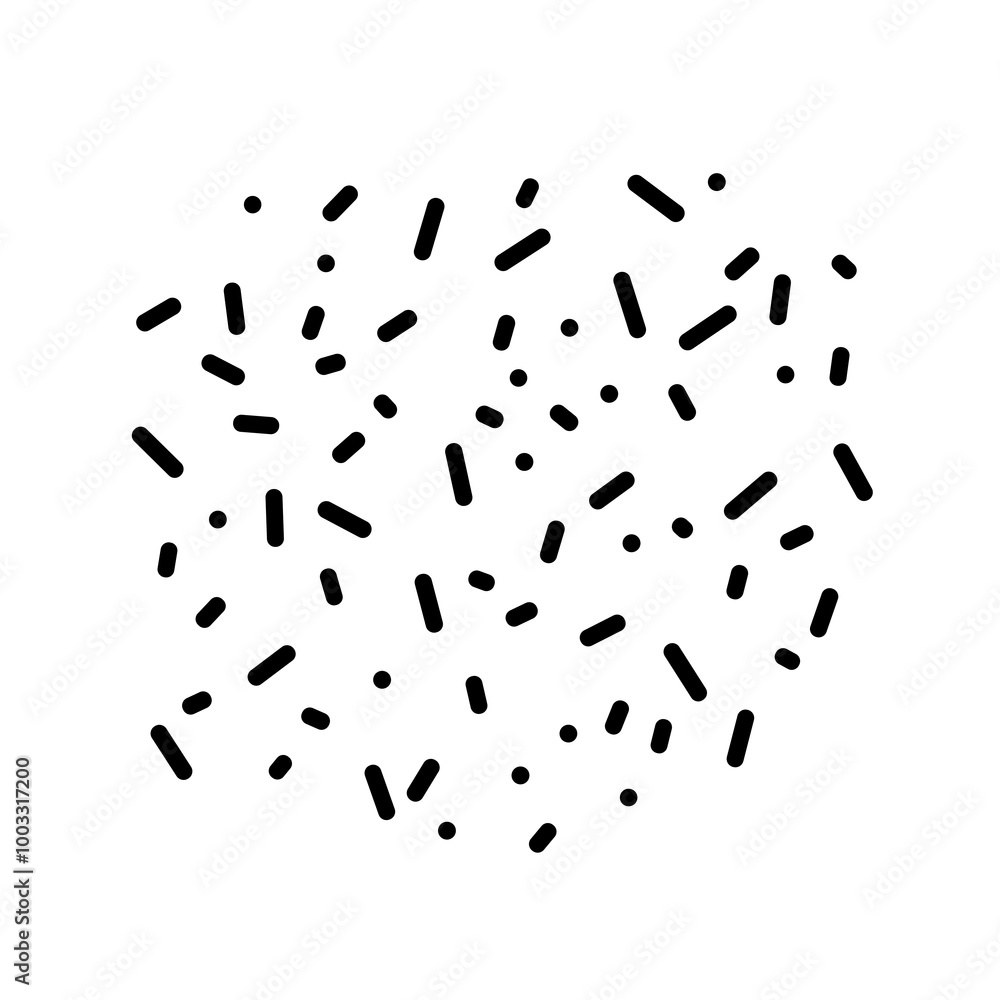 A collection of simple black lines and dots arranged in a random pattern suitable for use in graphic design, web interfaces, and creative projects A collection of simple black lines and dots arranged in a random pattern suitable for use in graphic design, web interfaces, and creative projects