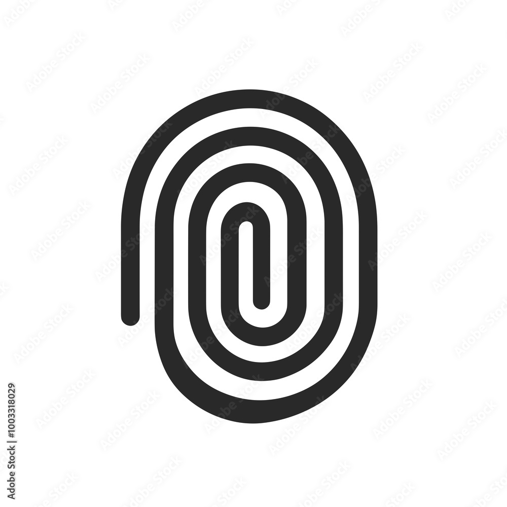 This design features a minimalist sensor icon with a flowing line that mimics the shape of a fingerprint, emphasizing simplicity and functionality This design features a minimalist sensor icon with a flowing line that mimics the shape of a fingerprint, emphasizing simplicity and functionality
