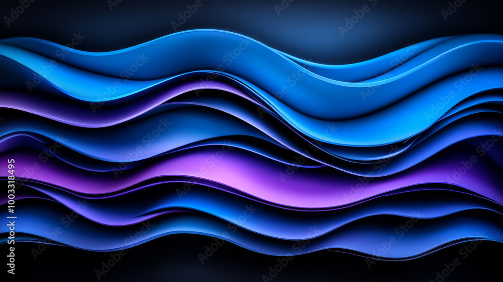 Abstract blue and purple wavy pattern. Abstract blue and purple wavy pattern.