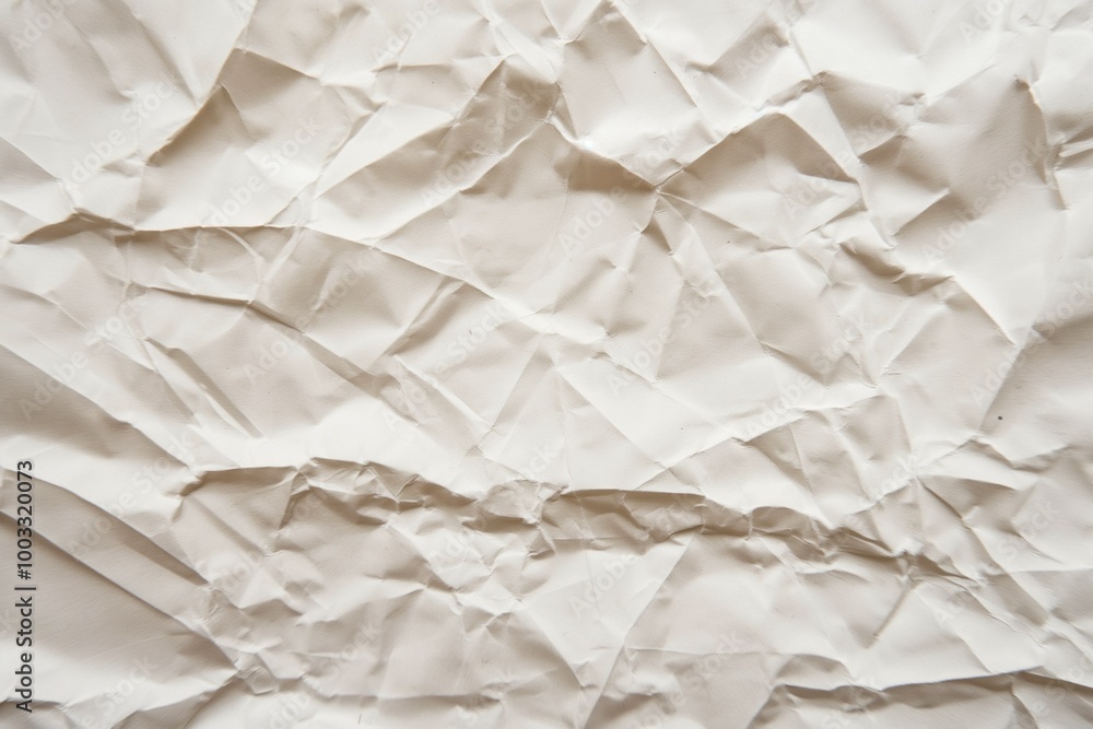 Close-up of crumpled paper texture, rough, corrugated, and crinkled. Organic material, natural, and eco-friendly, white, and wet, fold, and crease, rough surface, texture, and pattern. Close-up of crumpled paper texture, rough, corrugated, and crinkled. Organic material, natural, and eco-friendly, white, and wet, fold, and crease, rough surface, texture, and pattern.
