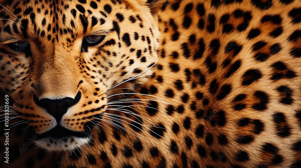 Close-up of a Leopard's Face Close-up of a Leopard's Face