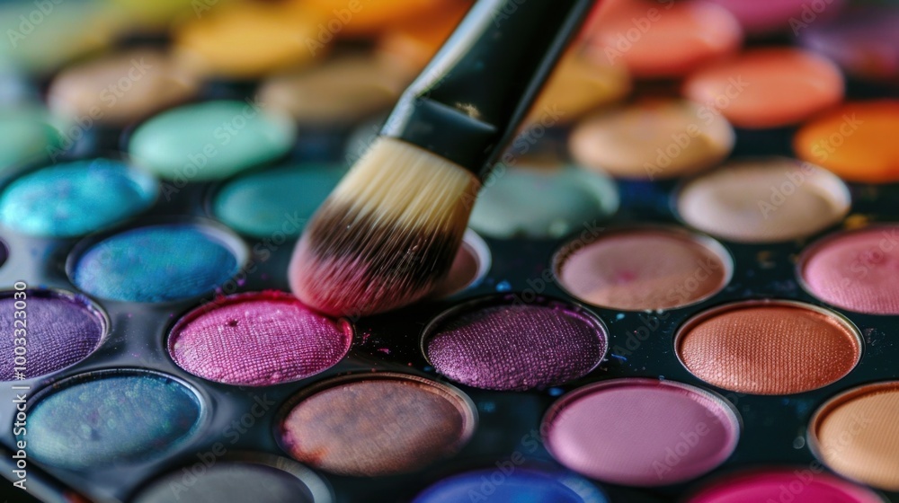 Colorful Eyeshadow Palette with Makeup Brush Colorful Eyeshadow Palette with Makeup Brush
