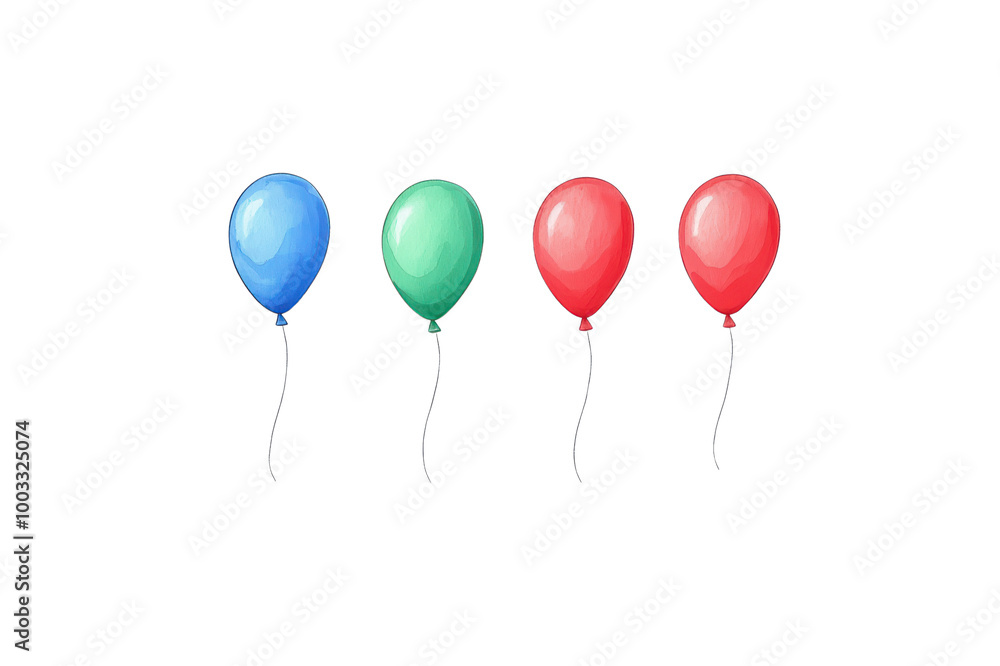 Colorful balloons in various shades isolated on a white background, perfect for celebration themes. isolated on transparent background. Colorful balloons in various shades isolated on a white background, perfect for celebration themes. isolated on transparent background.