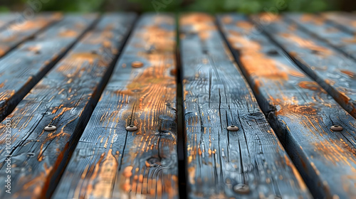 Close Up of Weathered Wooden Plank Background