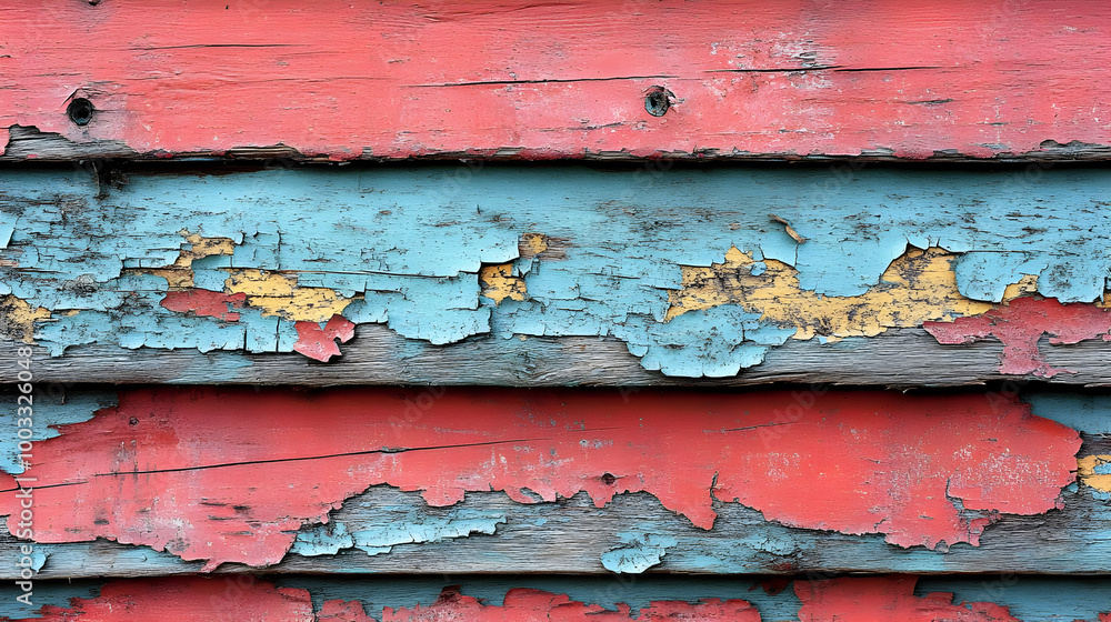 Peeling Paint on Wooden Boards Illustration Peeling Paint on Wooden Boards Illustration