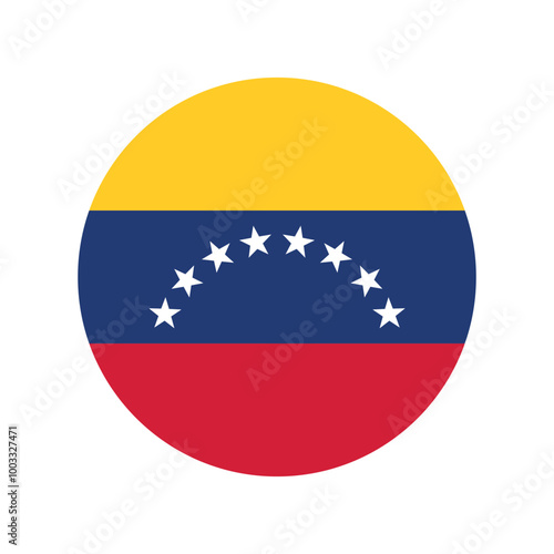 Venezuela rounded vector icon, venezuelan circle symbol national flag colors Free Download Venezuela rounded vector icon, venezuelan circle symbol national flag colors - GFXLoad