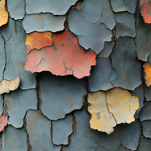 Cracked and Peeling Paint Texture - Abstract Background