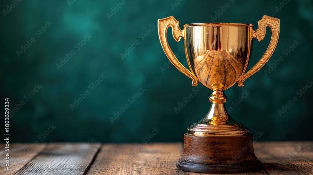 Elegant Trophy Symbolizing Achievement and Victory Elegant Trophy Symbolizing Achievement and Victory