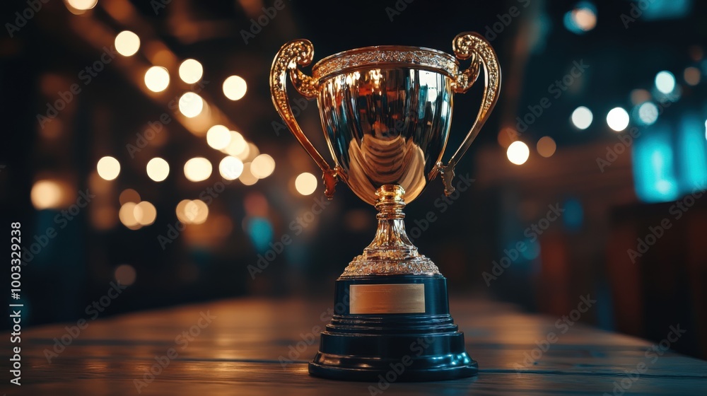 Elegant Trophy Symbolizing Achievement and Victory Elegant Trophy Symbolizing Achievement and Victory