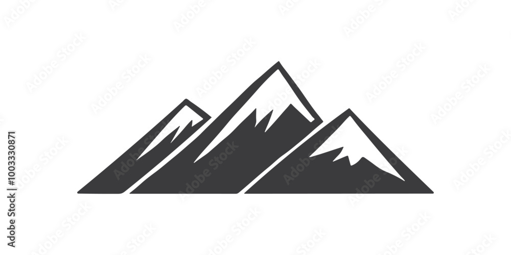 Mountain silhouette logo vector icon Mountain silhouette logo vector icon