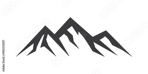Mountain silhouette logo vector icon