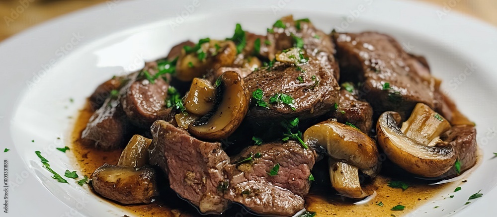 Delicious Beef and Mushroom Dish Delicious Beef and Mushroom Dish