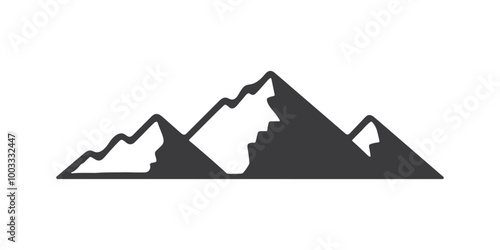 Mountain silhouette logo vector icon