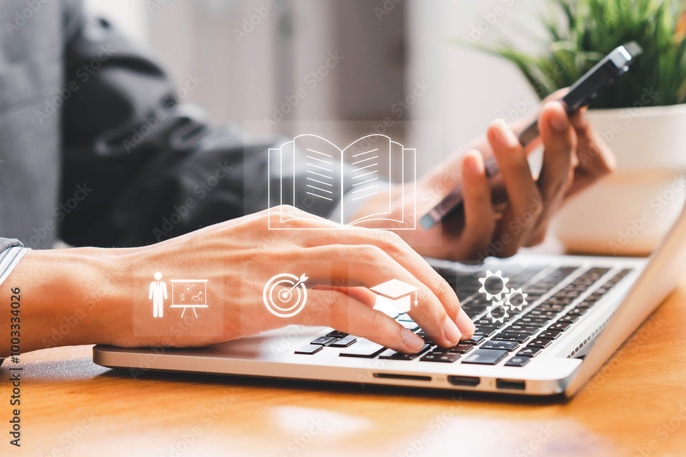 Education E Learning Technology Concept Ai And Machine Learning