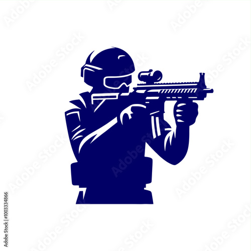 special force anti terror aiming gun