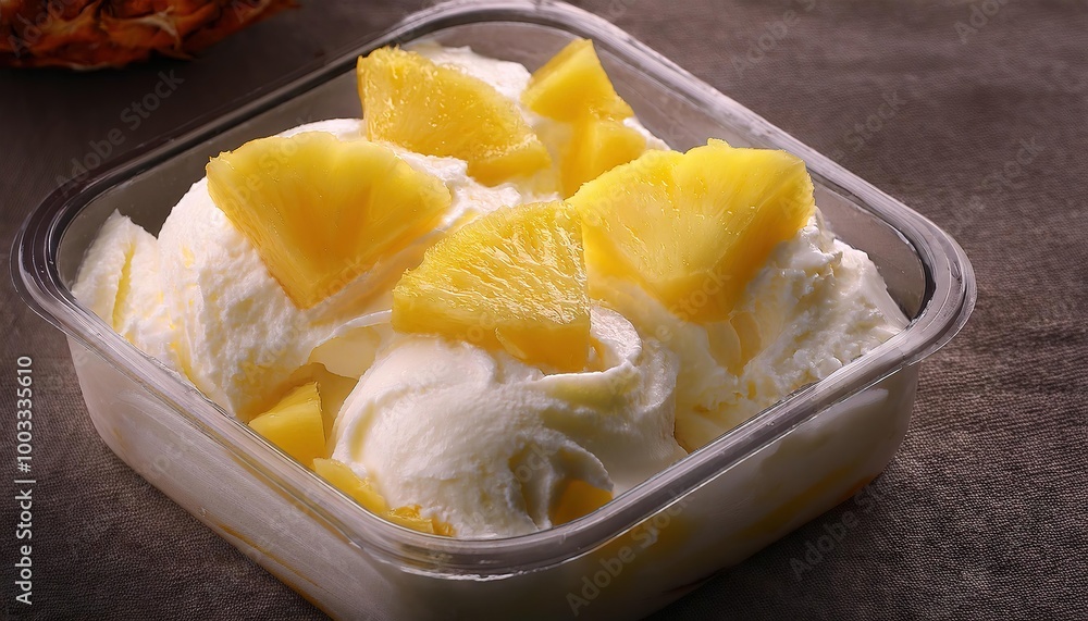 Tropical Pineapple Mango Ice Cream Delight Tropical Pineapple Mango Ice Cream Delight