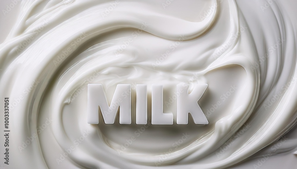 Creamy Milk Splash with Bold Letters Creamy Milk Splash with Bold Letters