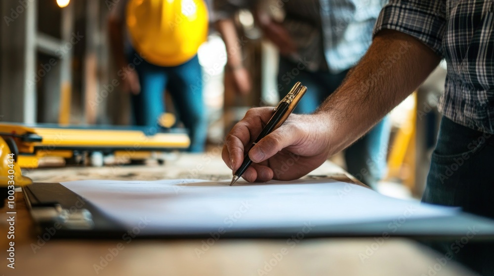 Obraz premium Construction Project Stakeholder Agreement Signing