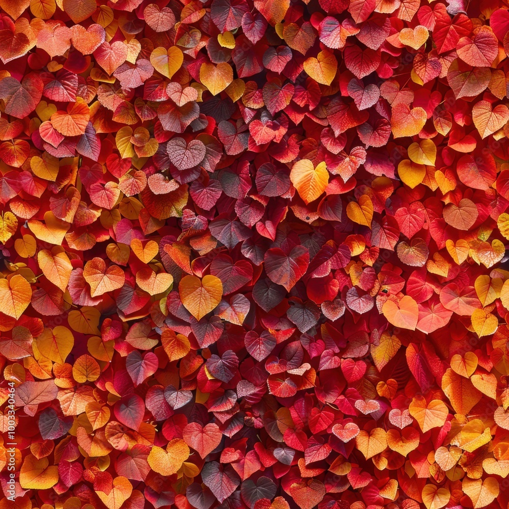 Dense arrangement of small autumn leaves forming a wall, vibrant tones, warm sunlight enhancing the fall colors, ideal for cozy designs. Dense arrangement of small autumn leaves forming a wall, vibrant tones, warm sunlight enhancing the fall colors, ideal for cozy designs.