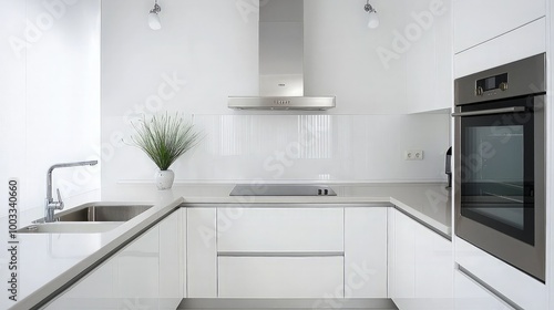 Modern White Kitchen Interior
