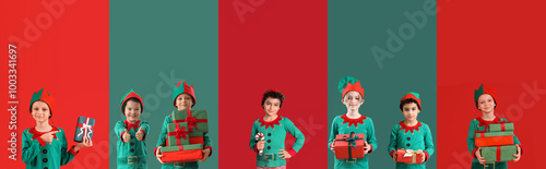Set of cute children in Chr...