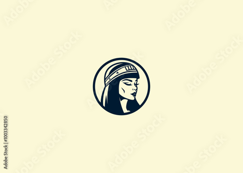 Vector illustration of Cleopatra Logo Design