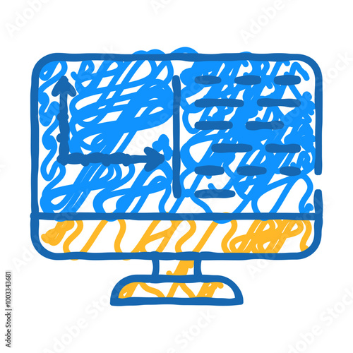 programming data science doodle icon sketch vector. programming data science sign. isolated symbol illustration