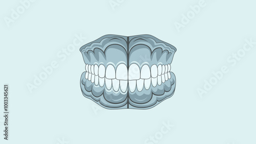 Chiaroscuro image of transparent dental model with obscured details.