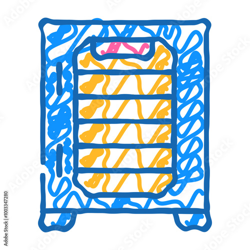 dehydrator laboratory equipment doodle icon sketch vector. dehydrator laboratory equipment sign. isolated symbol illustration