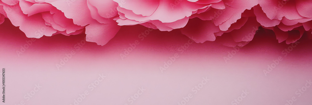 Fototapeta premium Pink flower petals create a delicate border.