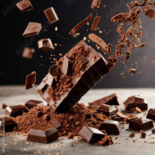 Falling Chocolate Shavings