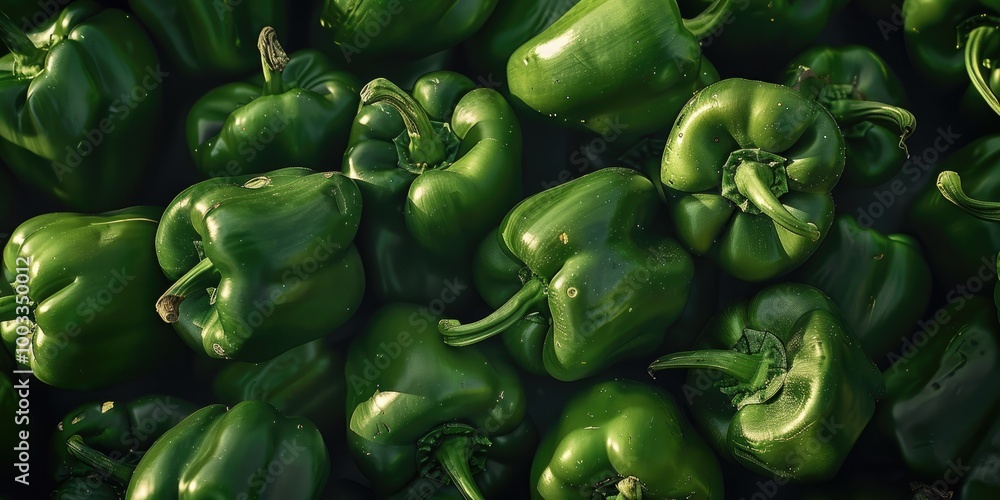 Fresh green bell peppers Fresh green bell peppers