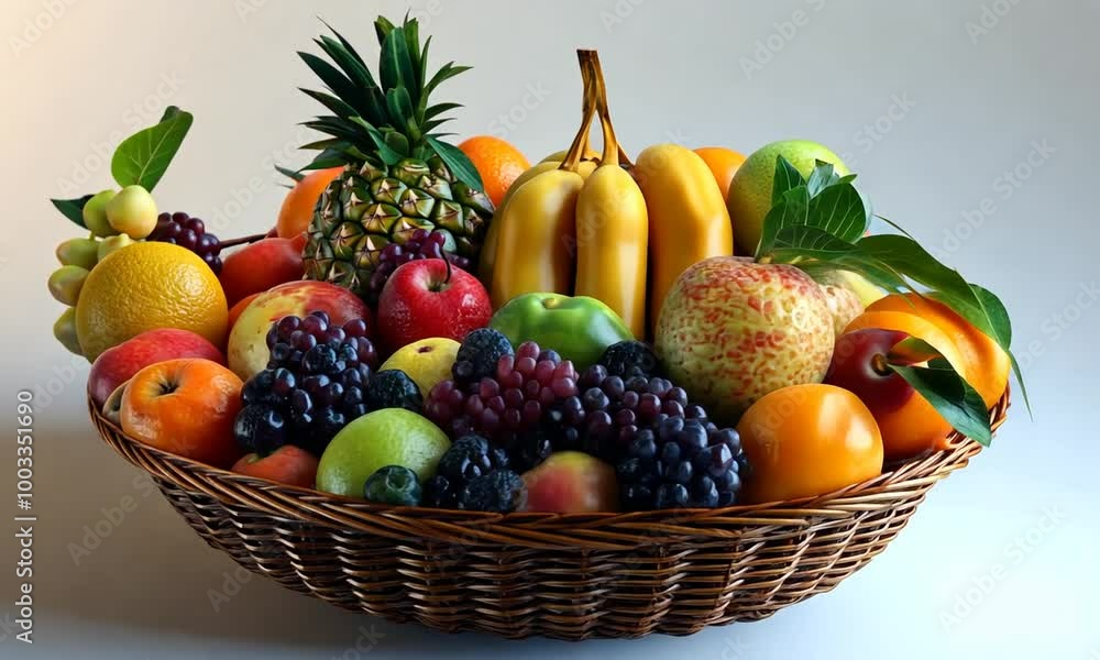 A Vibrant Fruit Basket A Vibrant Fruit Basket