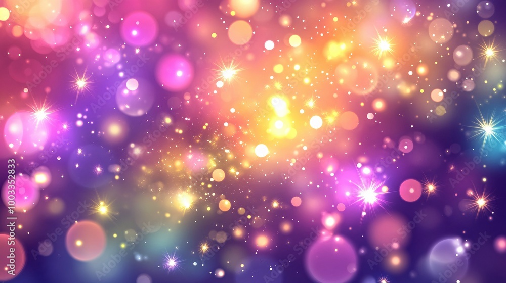 Abstract Background with Blurred Lights and Sparkles Abstract Background with Blurred Lights and Sparkles