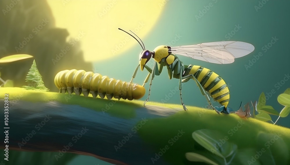 Parasitic relationship concepts - The life cycle of a parasitic wasp ...