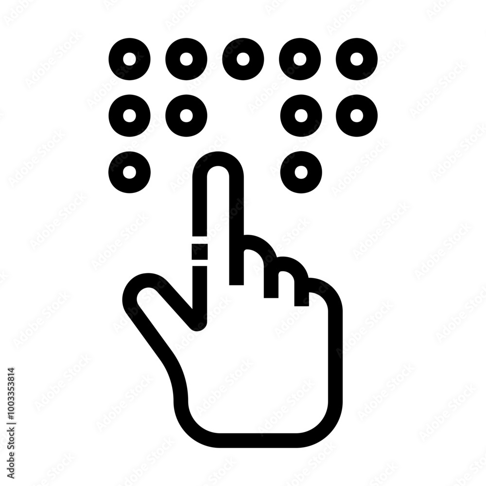 Obraz premium braille Line Icon