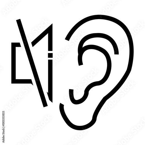 deafness Line Icon