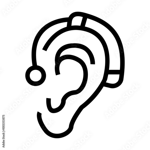 hearing aid Line Icon