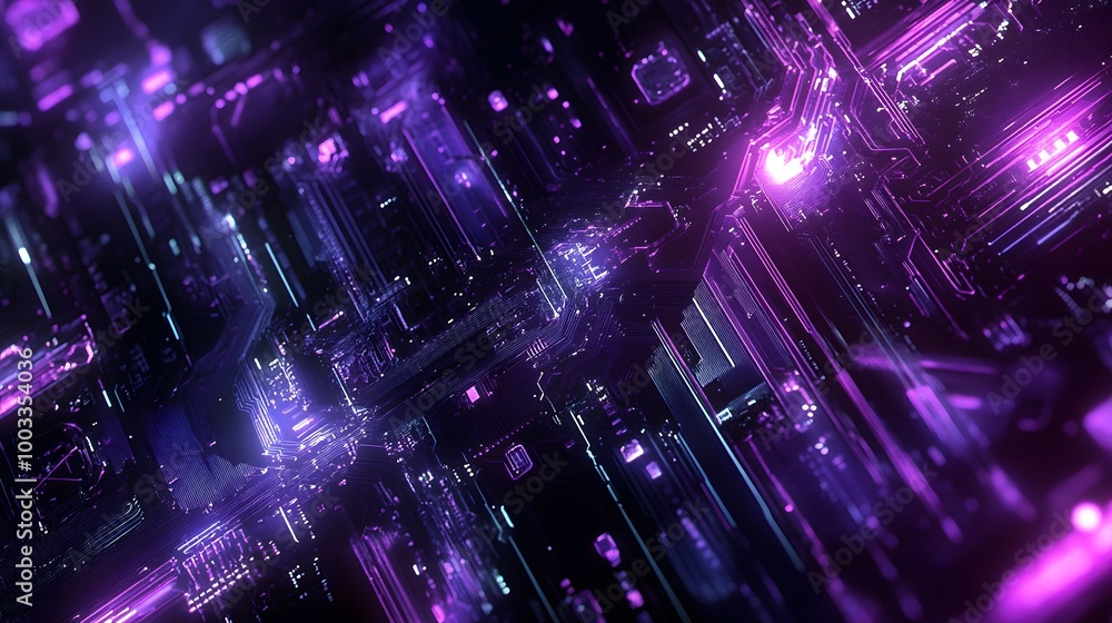 2d illustration Abstract futuristic electronic circuit technology background. 2d illustration Abstract futuristic electronic circuit technology background.