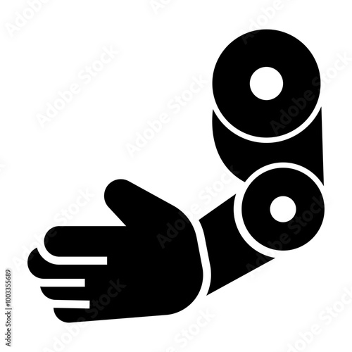prosthetic arm Solid icon