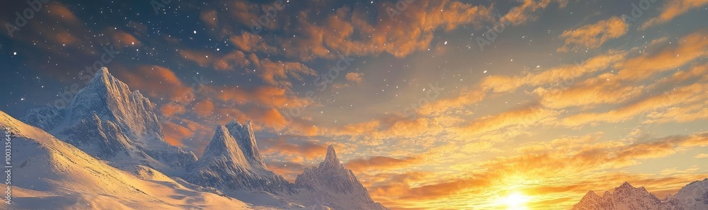 A magical winter scene featuring Santa in a sleigh, pulled by reindeer in a snowy landscape at sunset. A magical winter scene featuring Santa in a sleigh, pulled by reindeer in a snowy landscape at sunset.