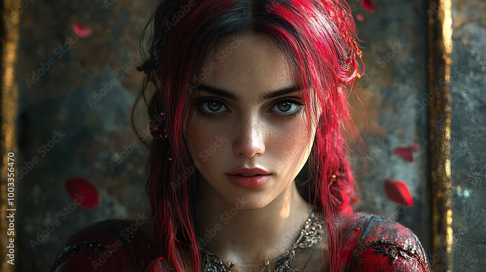 Intriguing Portrait of a Woman with Red Hair Intriguing Portrait of a Woman with Red Hair