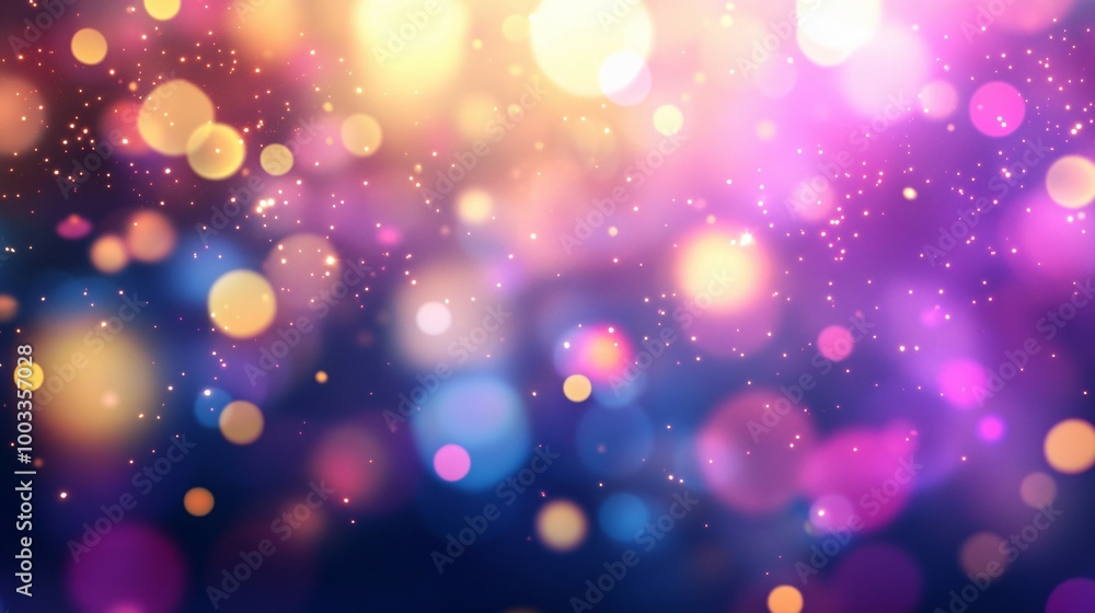 Abstract Background with Blurry Circles and Glittering Lights Abstract Background with Blurry Circles and Glittering Lights