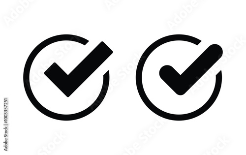 check mark icon, check mark sign vector	
