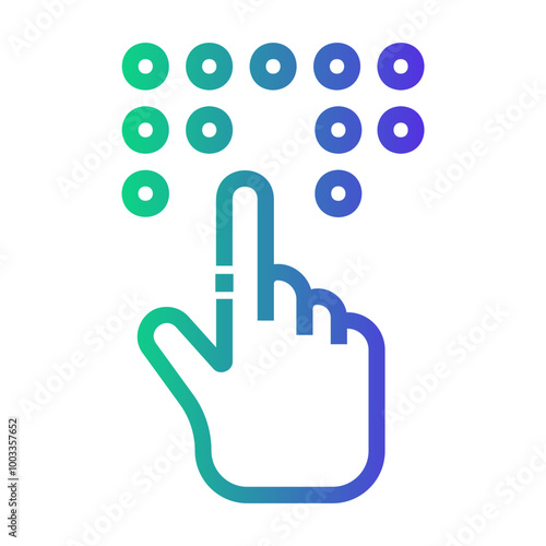 braille Line Gradient Icon