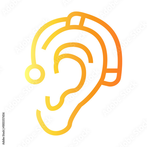 hearing aid Line Gradient Icon