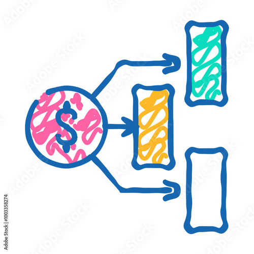 finance planning doodle icon sketch vector. finance planning sign. isolated symbol illustration