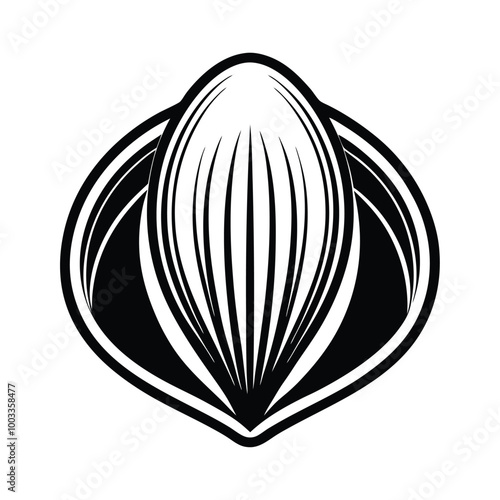 mussel animal vector logo design