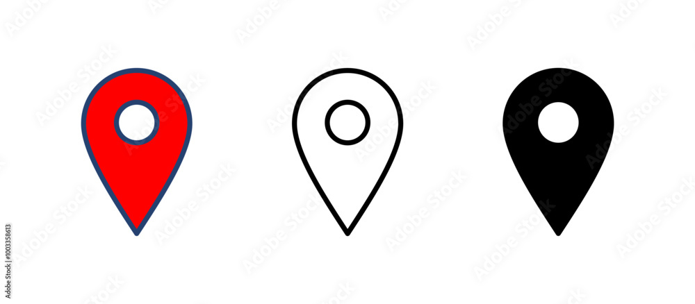 Pin icon vector. Location icon vector. destination icon. map pin Pin icon vector. Location icon vector. destination icon. map pin