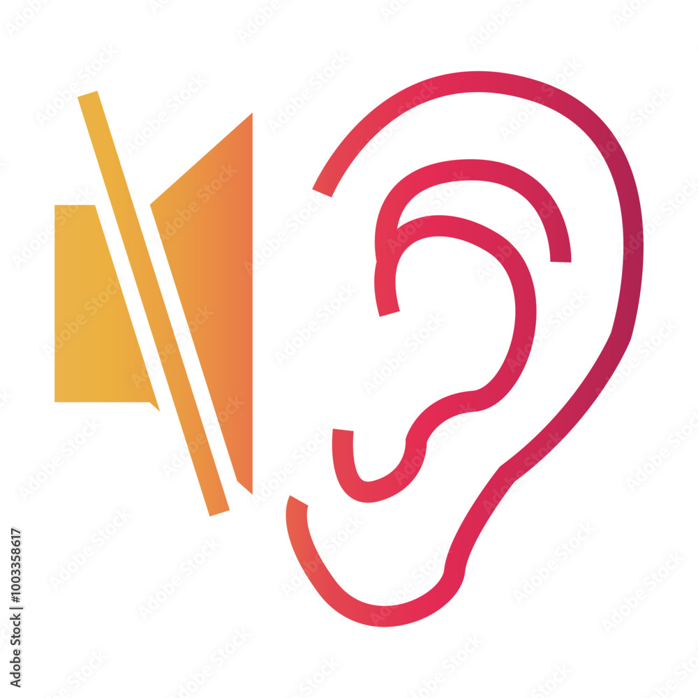 Fototapeta premium deafness Gradient icon